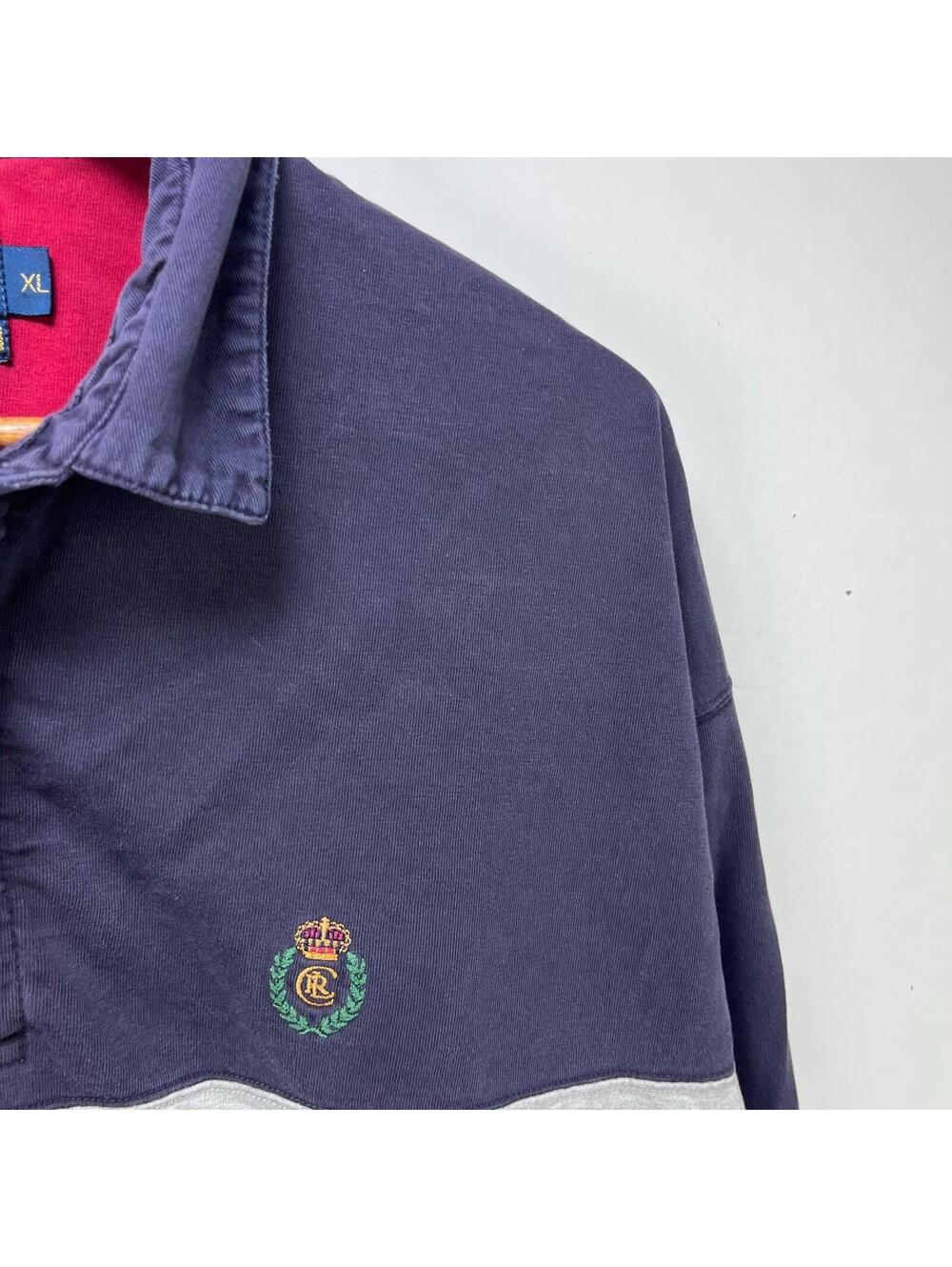 Vintage 90s Chaps Ralph Lauren Rugby Long Sleeve XL Polo - Picture 3 of 11